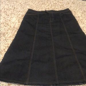 Denim midi skirt with stretch size 10